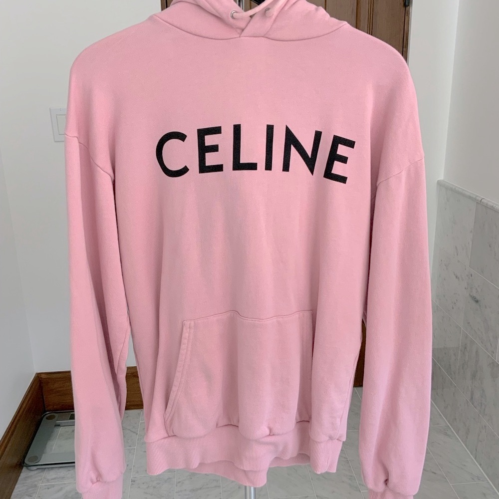 Celine Pink Sweatshirt with Black Logo